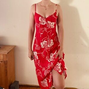 Red summer dress